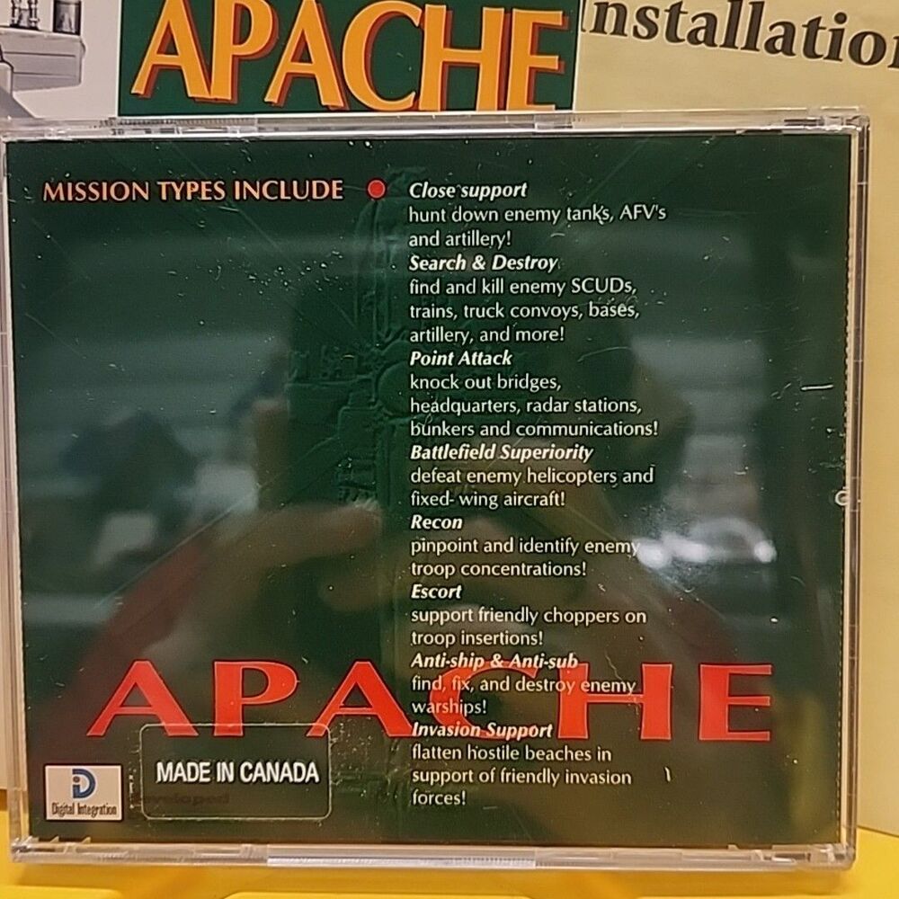 Apache The Combat Helicopter Simulator PC CD-ROM Big Box Complete - Picture 5 of 5